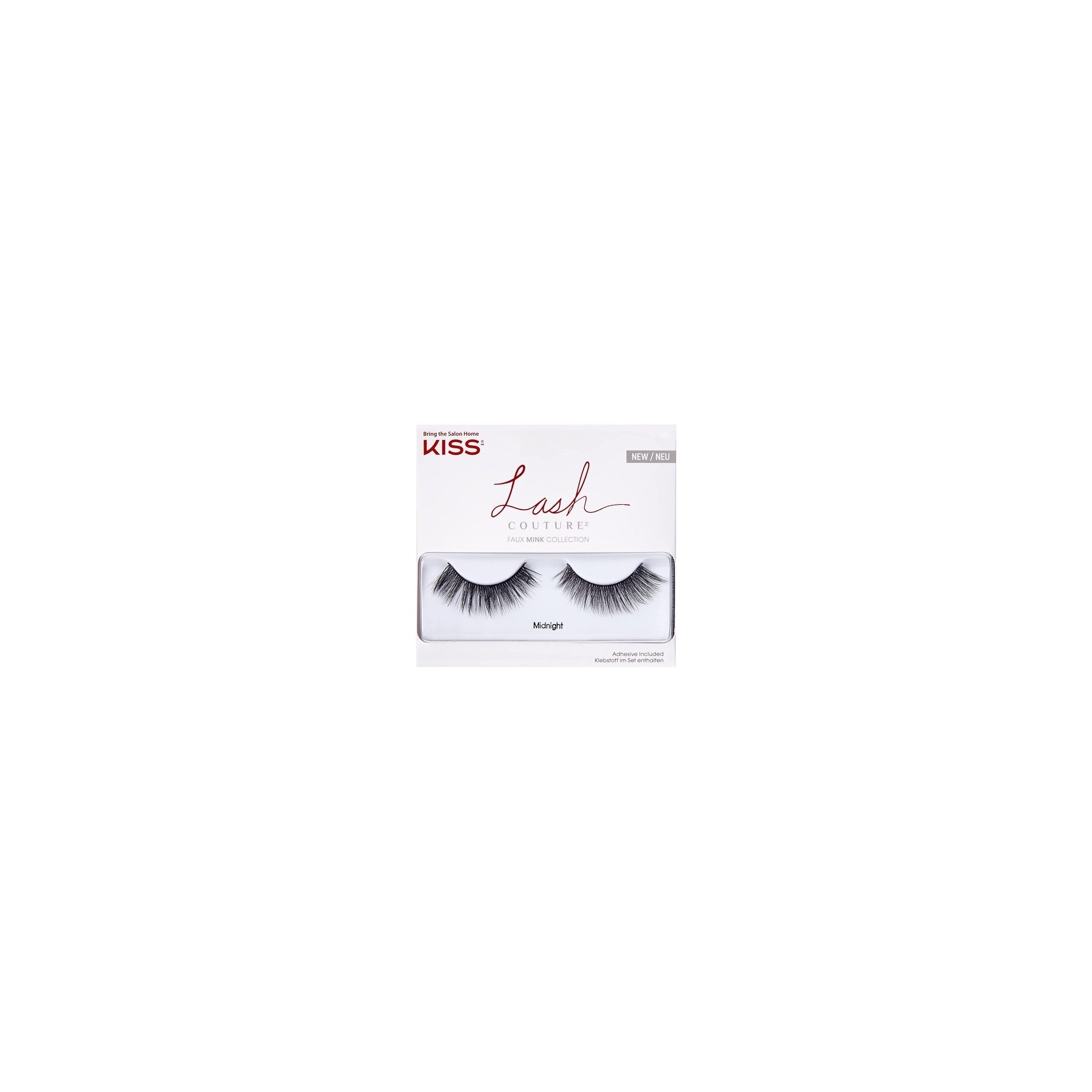 KISS Lash Couture Faux Mink False Eyelashes Knot-Free Lash Band Style Midnight Black