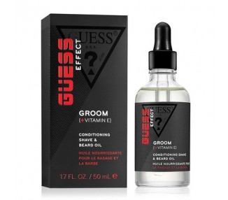 Guess Effect Boost Conditioning Shave and Beard Oil for Men 1.7 oz