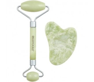 EcoTools Jade Roller and Gua Sha Facial Set 100% Jade Skincare Essential