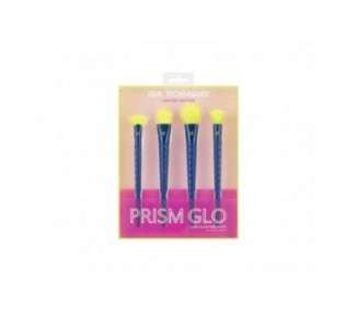 PRISM GLO Collection Luxe Glow Brush Kit Face Brush Set with REAL TECHNIQUES Towel