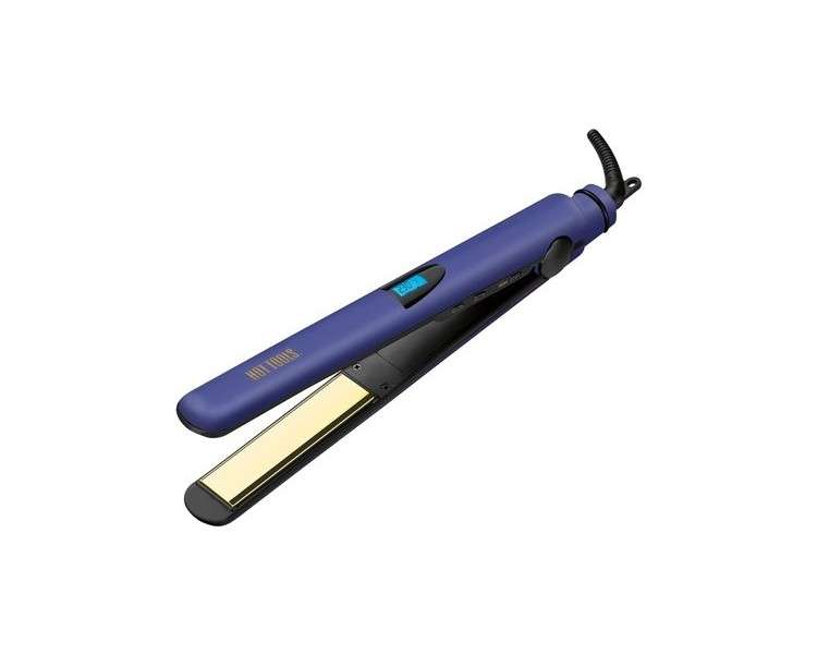 Hot Tools Pro Signature Digital Flat Iron with 25mm Gold-Titanium Alloy Plates 14 Heat Settings up to 230°C