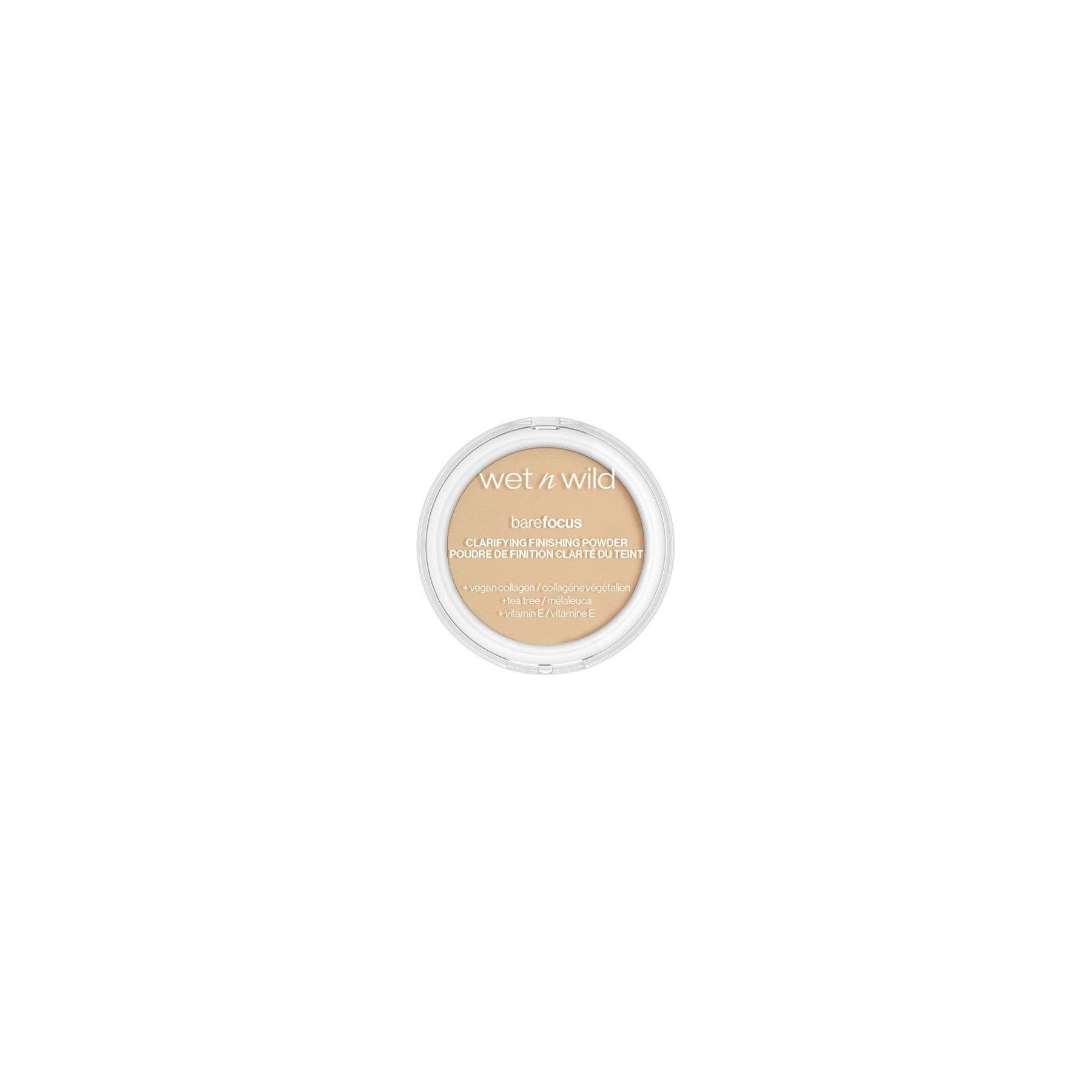 Wet n Wild Bare Focus Clarifying and Finishing Powder with Hyaluronic Acid and Vitamin E for Light/Medium Skin Tones