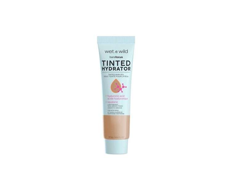 Wet n Wild Bare Focus Tinted Skin Perfector Moisturizing Fluid with Hyaluronic Acid Medium Tan 27ml