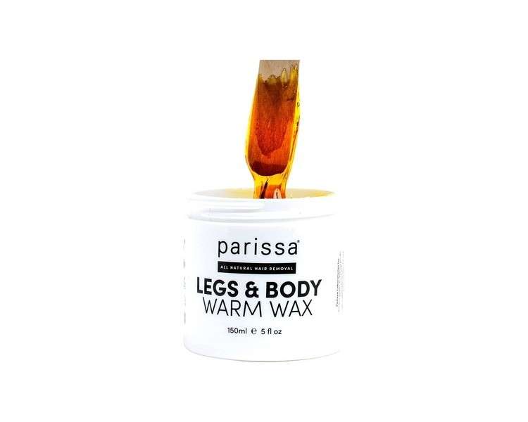 Parissa Legs & Body Warm Wax Kit Salon-Style Microwavable Formula for Coarse Hair Removal on Face or Body At-Home Waxing Kit