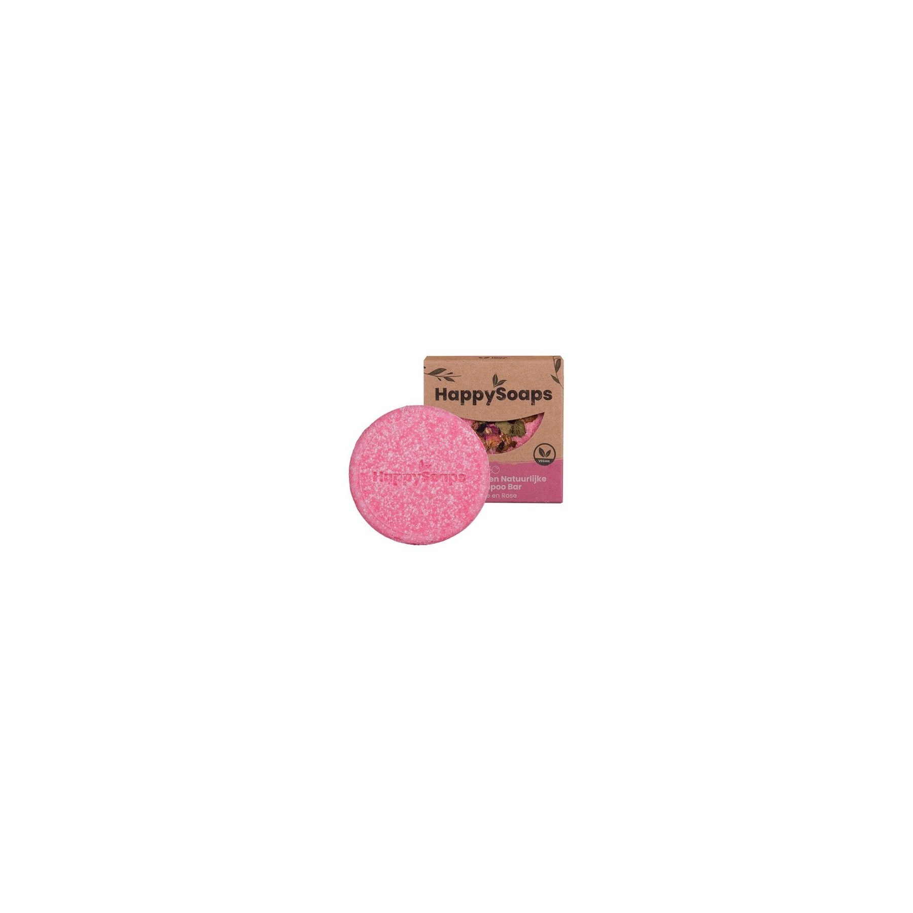 HappySoaps La Vie en Rose Solid Shampoo Bar 70g - Vegan and 100% Plastic Free - Handmade in EU