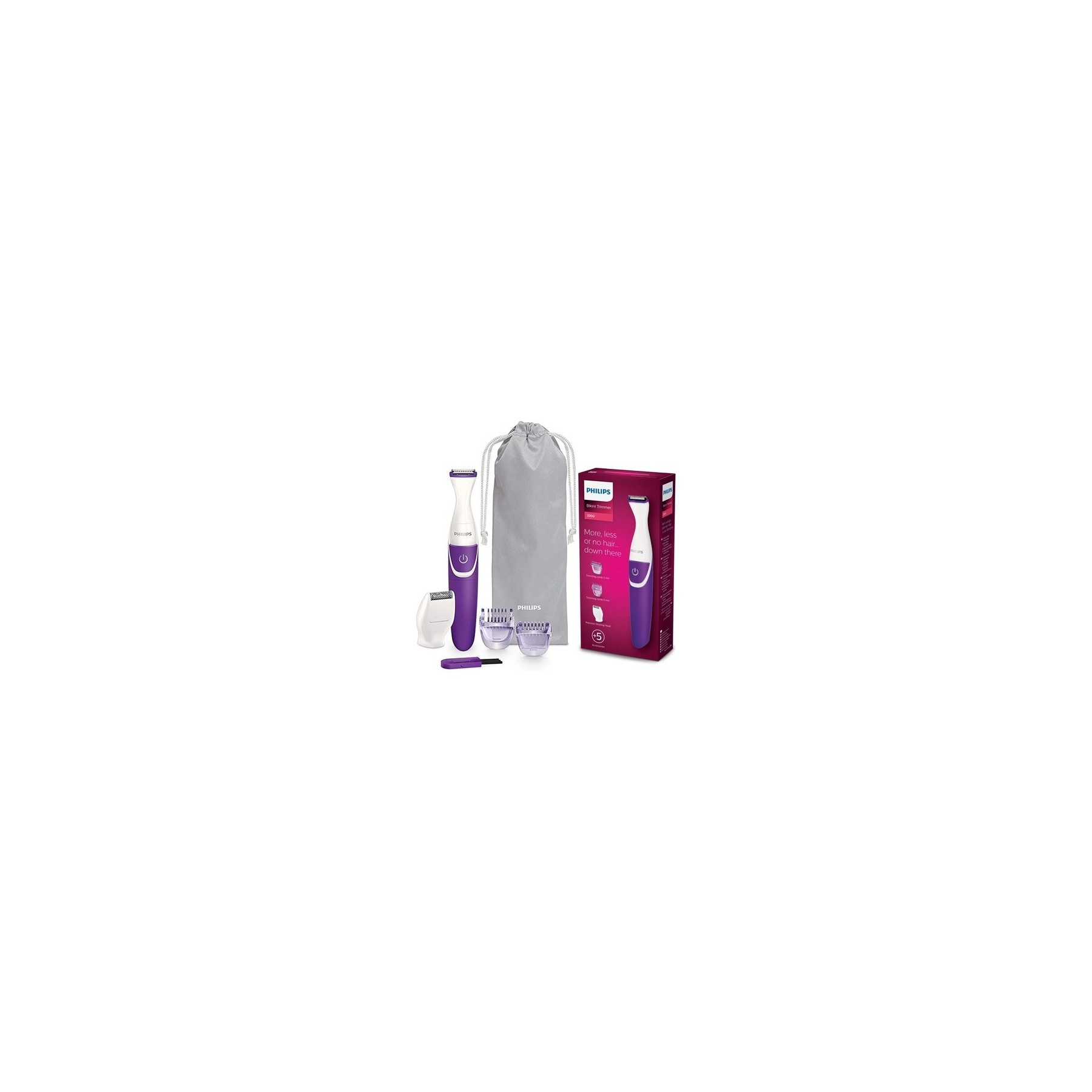 Philips BRT383/15 BikiniGenie Trimmer Purple 1 Count