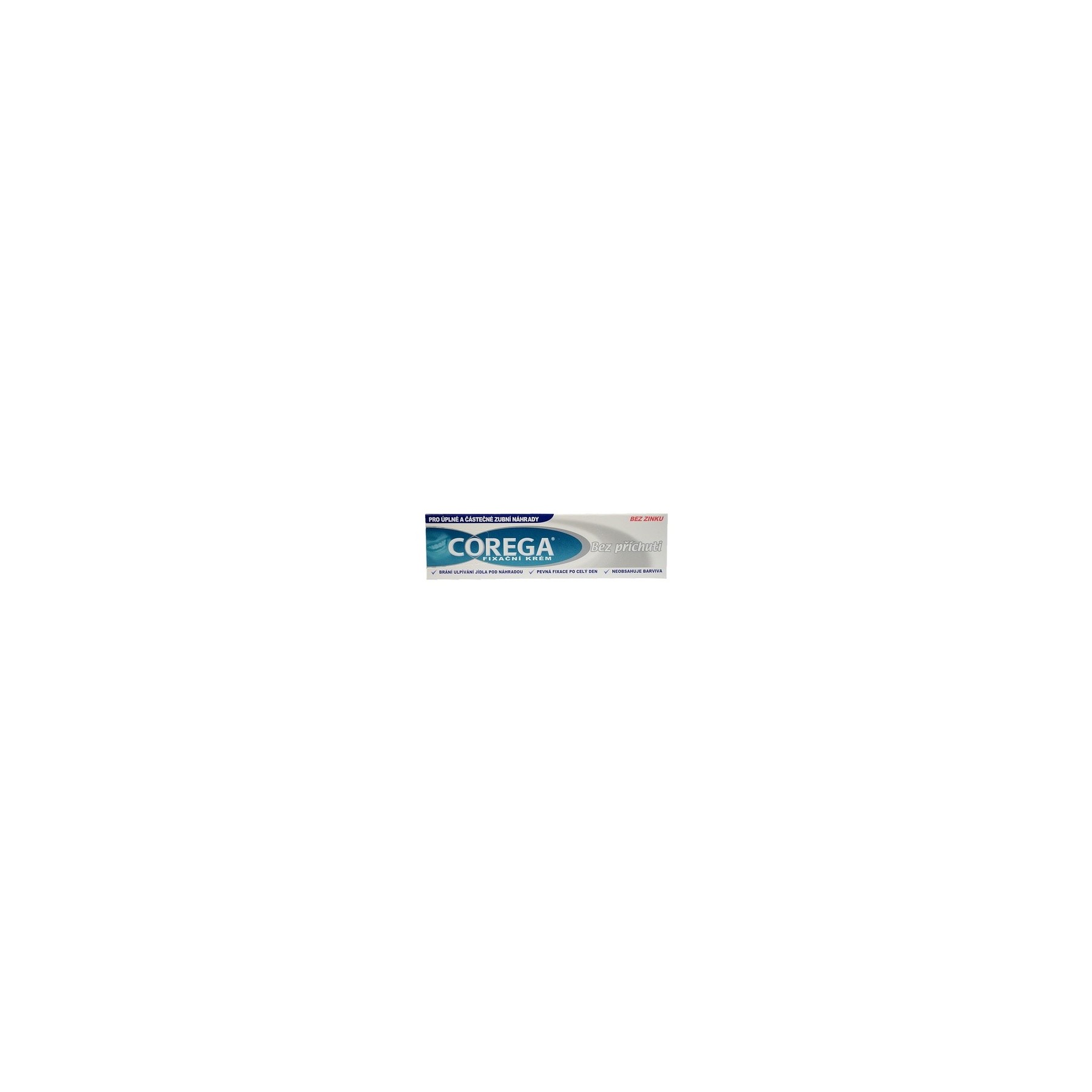Corega Denture Adhesive Cream Flavorless Zinc Free 40g