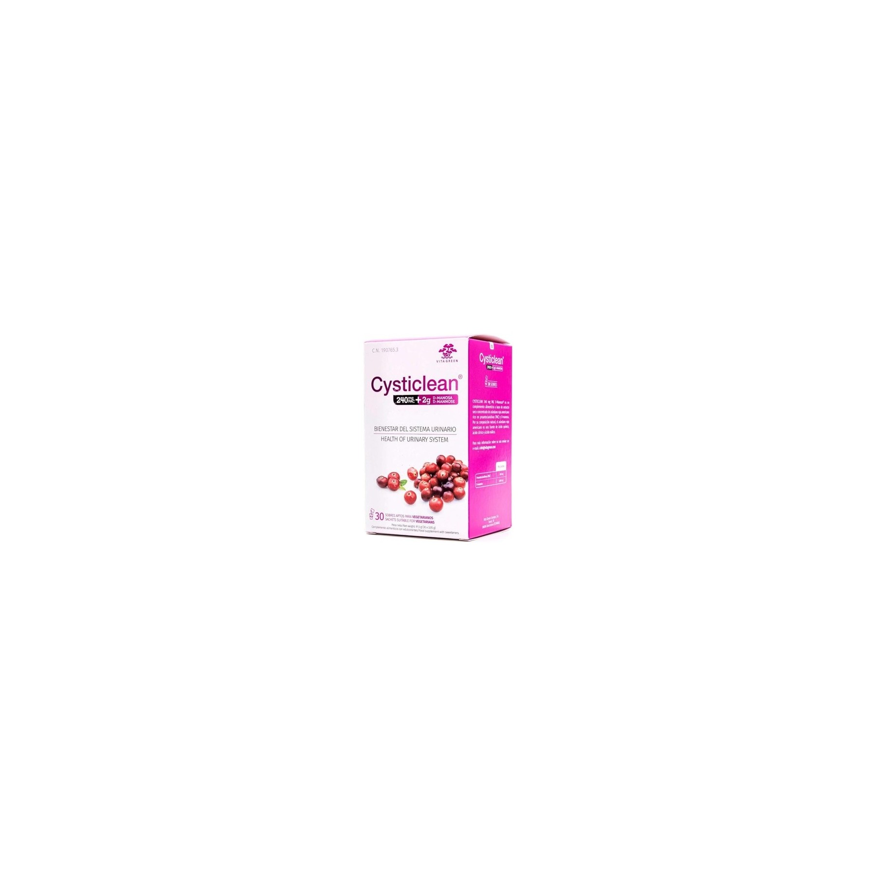 Cysticlean Pac with D-Mannose 30 Sachets
