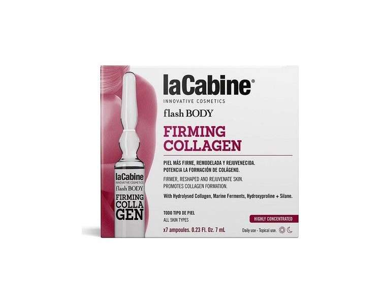 La Cabine Flash Body Collagen Firming 7 Ampoules of 7ml