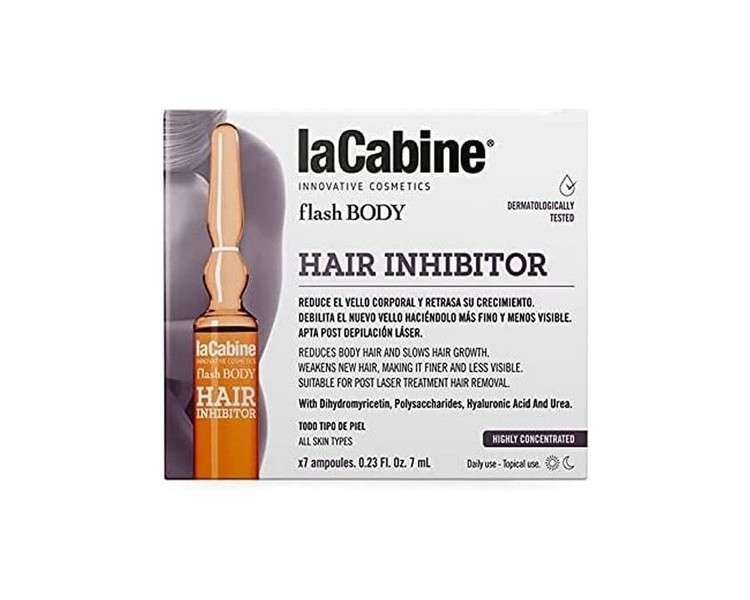 La Cabine Flash Body Hair Inhibitor 7 Ampoules of 7ml