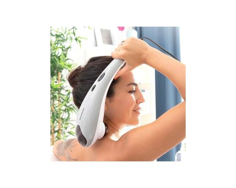 InnovaGoods HALAXER Electric Hand Massager White and Gray - Ideal for Back