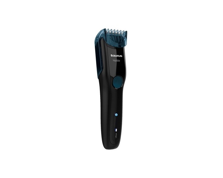 Taurus Hubble Electric Beard Trimmer with Cordless Option Razor for Wet and Dry Use 90 Minute Battery Life Quick Charge 6 Level Comb Black