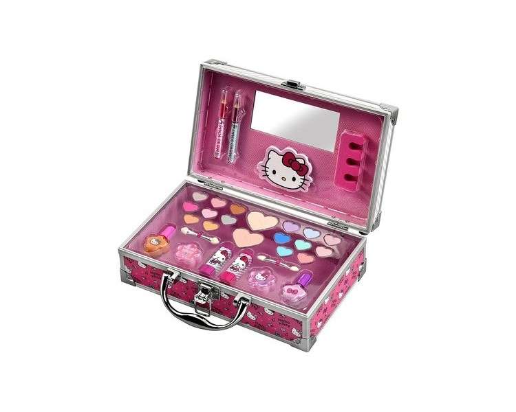 Hello Kitty Aluminum Makeup Case Set 31 Pieces