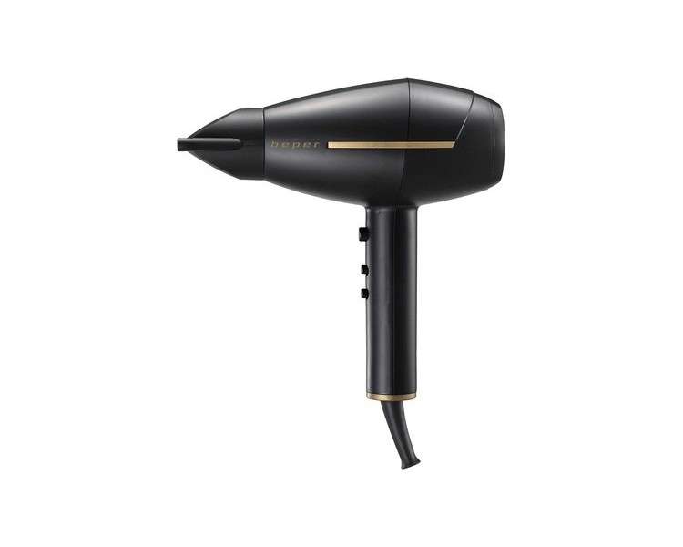 Beper Professional Hair Dryer with AC Motor 2400W Black/Gold