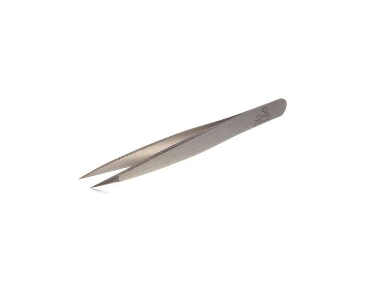 Optima 3.5 inch Elegant Matt Finish Stainless Steel Pointed Tip Tweezers for Ingrown Hairs