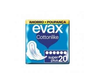 Evax Cottonlike Sanitary Towels with Superplus Wings