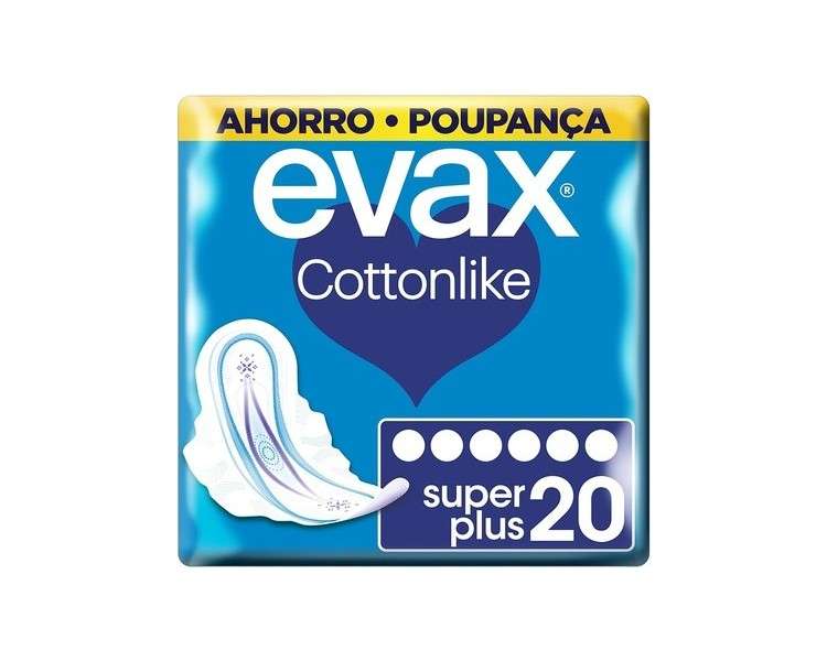 Evax Cottonlike Sanitary Towels with Superplus Wings