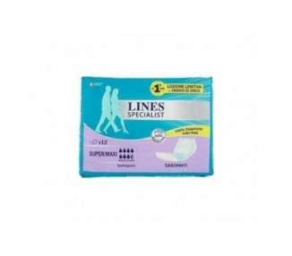 Lines Specialist Incontinence Pads for Men and Women - Pack of 12