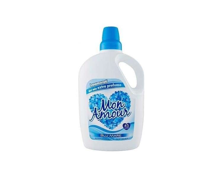 Mon Amour Fabric Softener, Diluted, Blue Sea Scent, 45 Washes, 3000 Ml