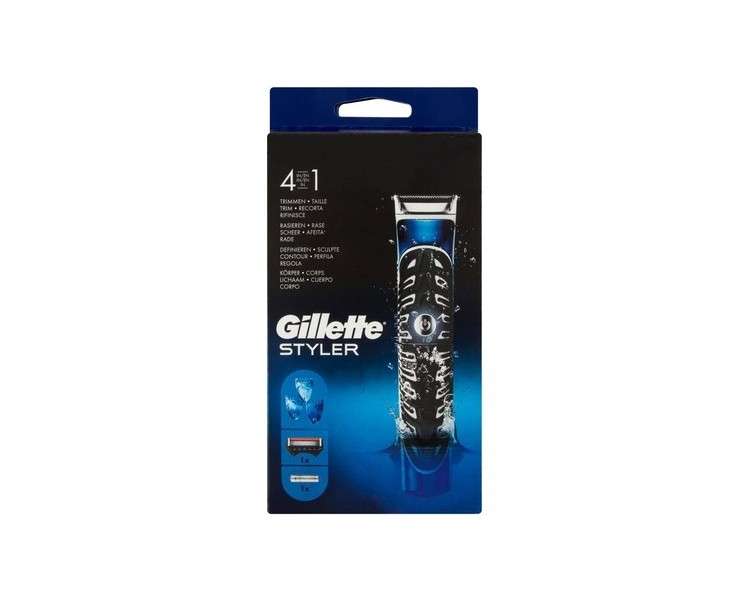Gillette Proglide Styler 4-in-1 Trimmer with 3 Interchangeable Combs and 1 Refill Blade