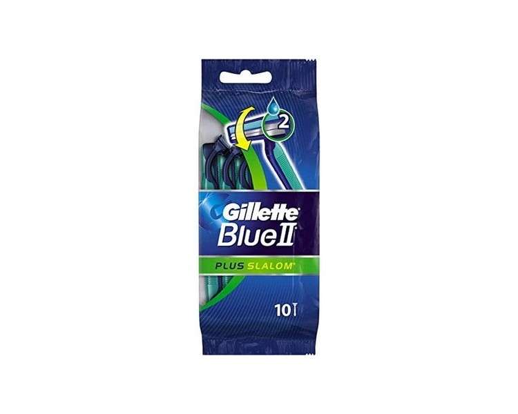 Gillette Blue II Plus Slalom Razor Pack of 10