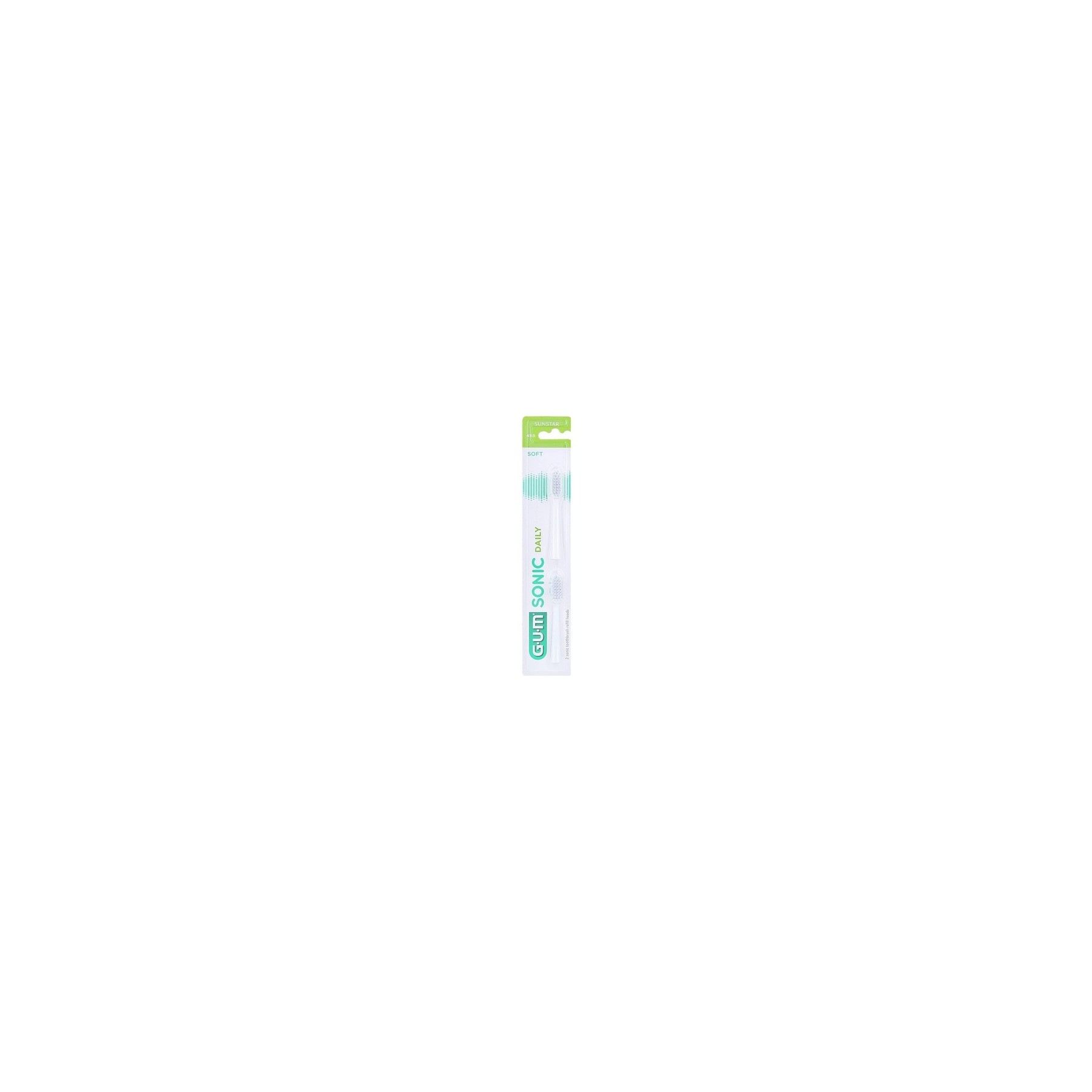 GUM Sonic Daily 2 Soft Toothbrush Heads 4110 - White
