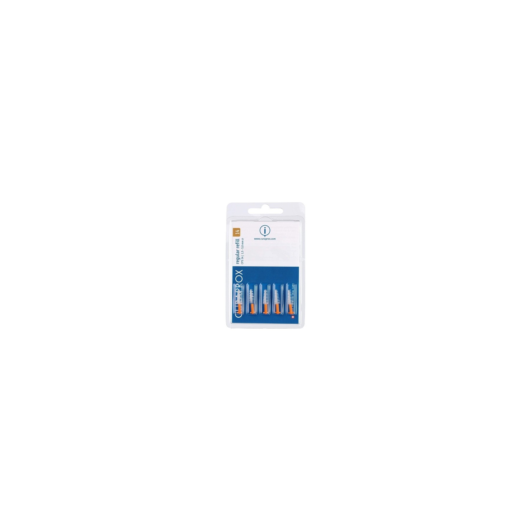 Curaprox CPS 14 Regular Orange Interdental Brush 1.4mm - Pack of 5