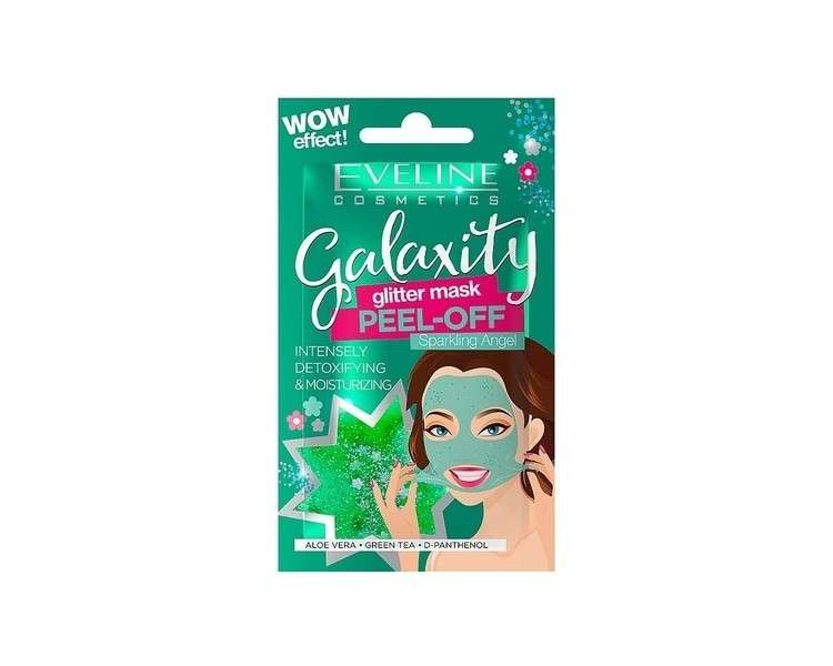 Eveline Galaxity Glitter Green Intensely Detoxifying and Moisturising Peel-Off Mask 3197 C/27