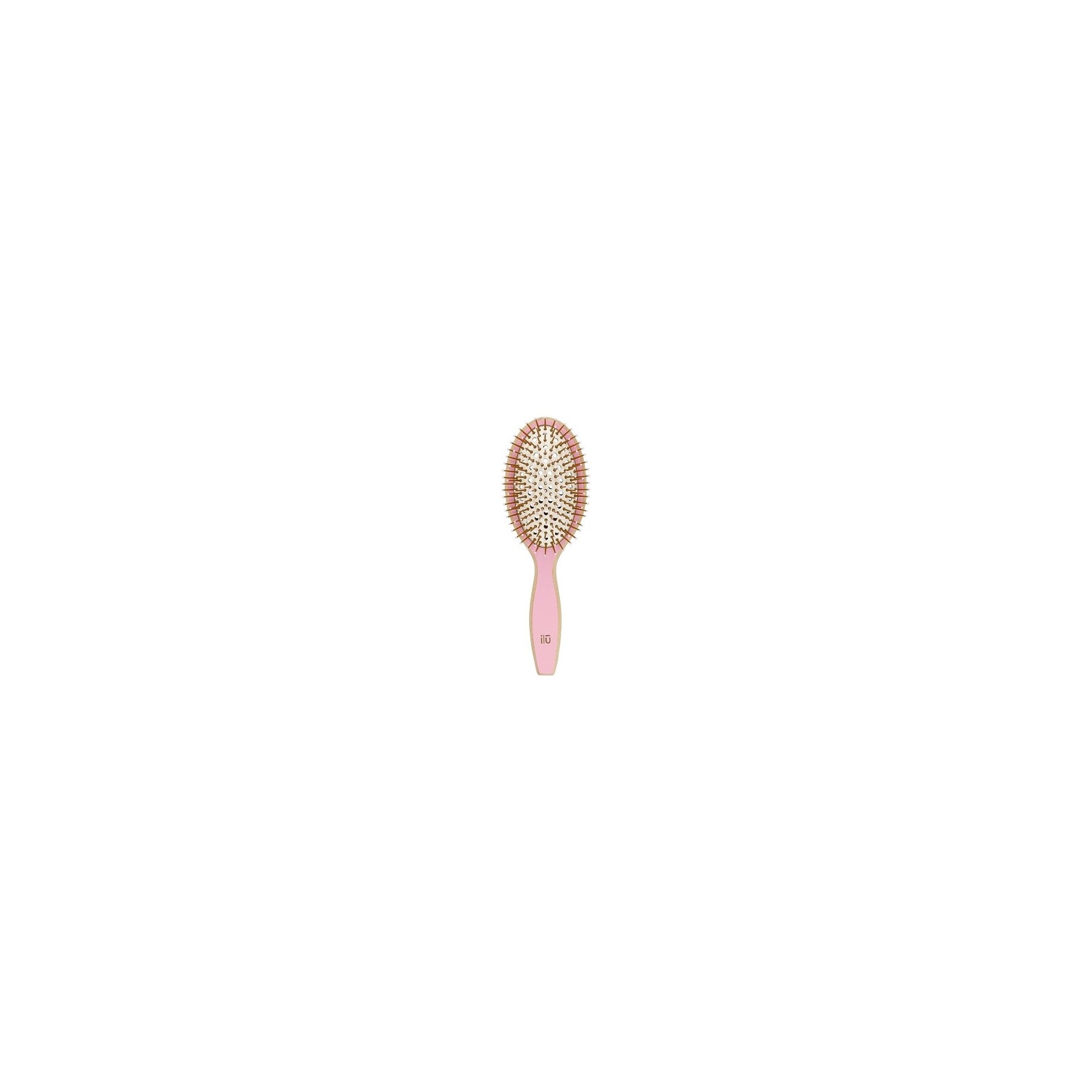 T4B ILU BambooM Detangling Eco Friendly Bamboo Hairbrush Pink Flamingo Oval