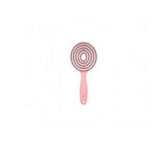 T4B Ilu Lollipop Candy Pink Professional Round Detangling Light Weight Hairbrush for Wet and Dry Hair Designed for Professional Hairdressers Colourful Brush