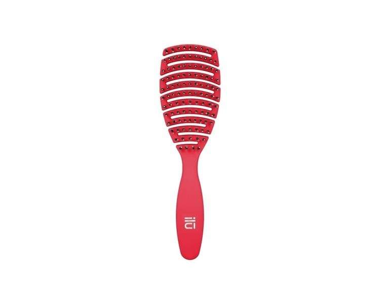 TB Tools for Beauty ILU My Happy Color Detangling Hairbrush for Wet and Dry Hair Red