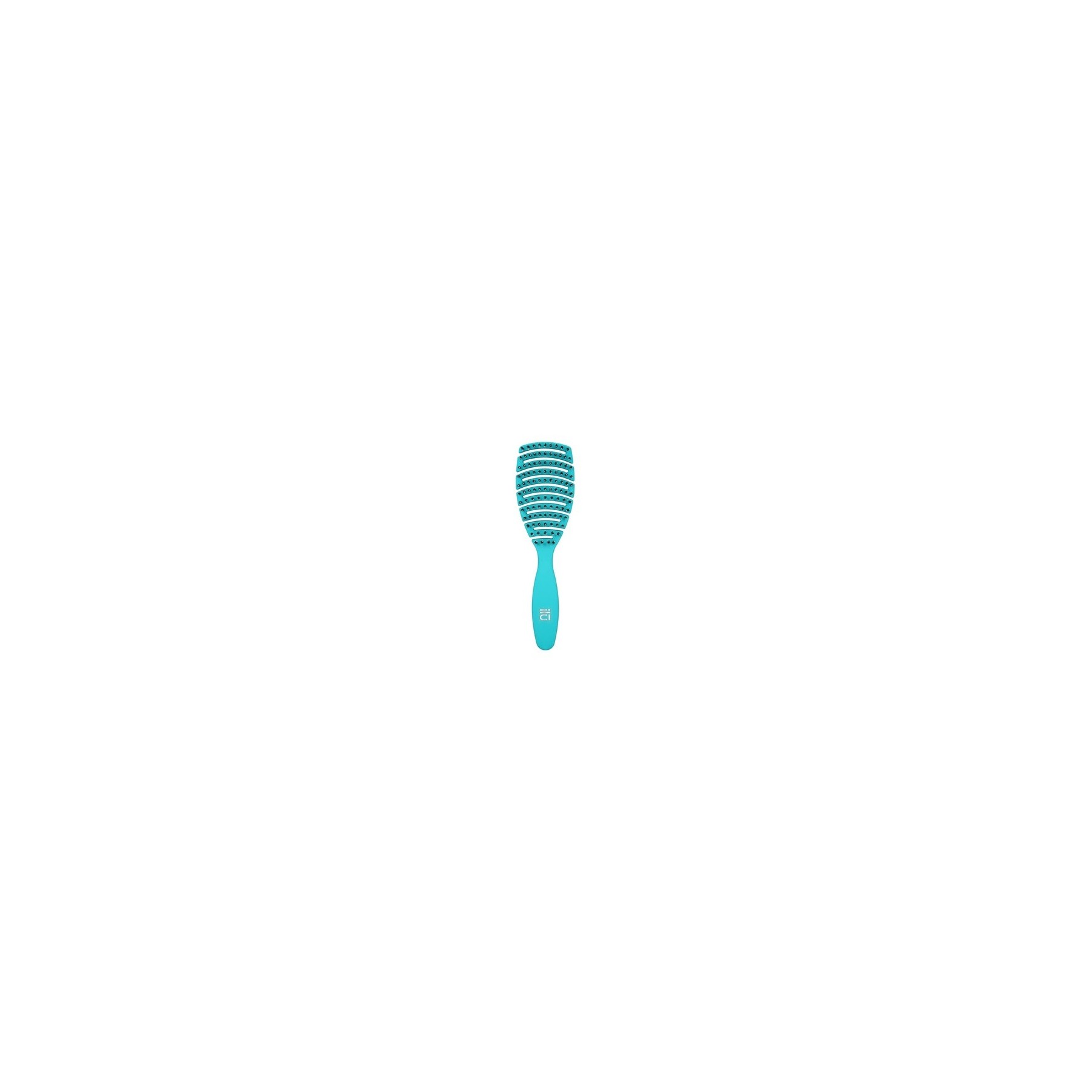 T4B Ilu My Happy Color Ocean Blue Easy Detangling Professional Hairbrush with Soft Hair Bristles