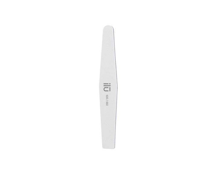 T4B ILU Double-Sided White Nail File for Manicure and Pedicure Trapezoid Shape 100/180 Grit