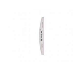 Semilac Half Moon Nail File 100/180 for Manicure and Pedicure - Smooths Natural and Acrylic Nails