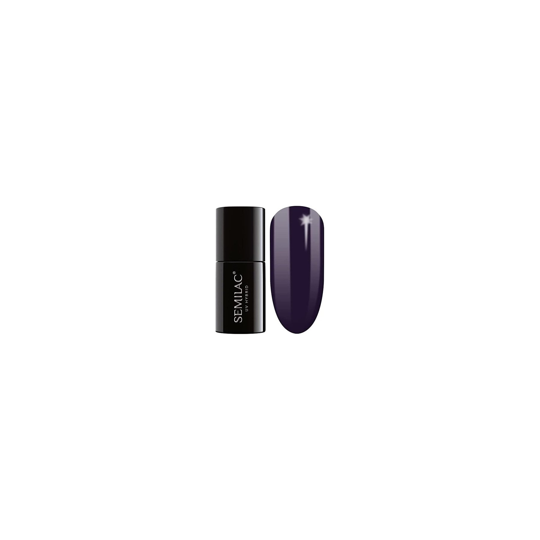 Semilac 100 UV Hybrid Nail Polish Black Purple 7ml