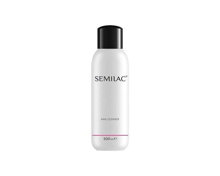 Semilac Nail Cleaner Residue Remover 500ml - Multi-Purpose Isopropanol Hybrid Nail Polish Remover for Nail Plates and Sticky Layers