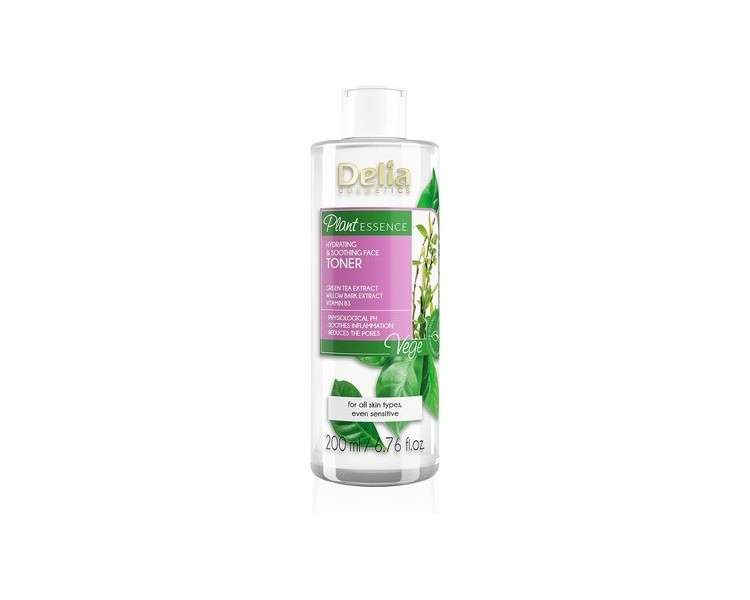Delia Cosmetics Plant Essence Facial Moisturizing Tonic with Green Tea Extract 200ml