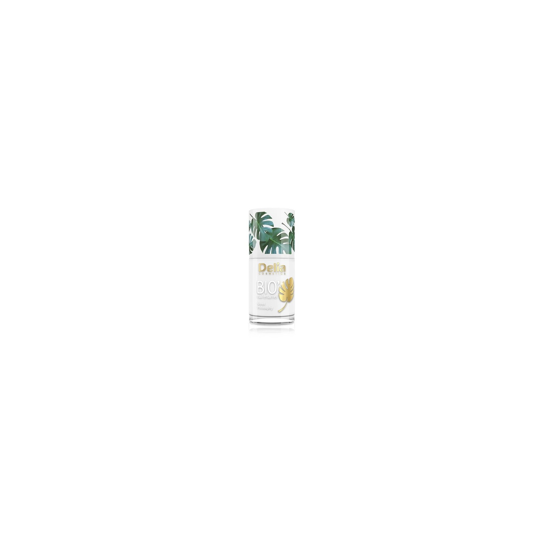 Delia Cosmetics Bio Green Nail Polish - White - Vegan Friendly and Natural Formula for Perfect Coverage and Shine 11ml
