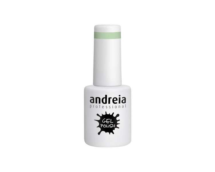Andreia Semi-Permanent Nail Gel Polish for UV/LED Lamp Intense Shine and 4 weeks Lasting French Manicure Nail Gel Varnish Colour 286 Green Shades of Blue 10.5ml