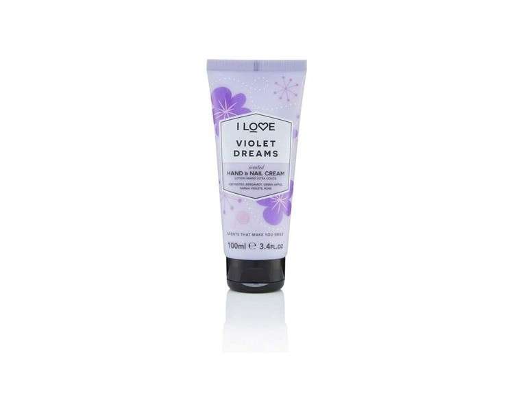I Love Signature Violet Dreams Scented Hand & Nail Cream with Shea Butter and Coconut Oil 100ml
