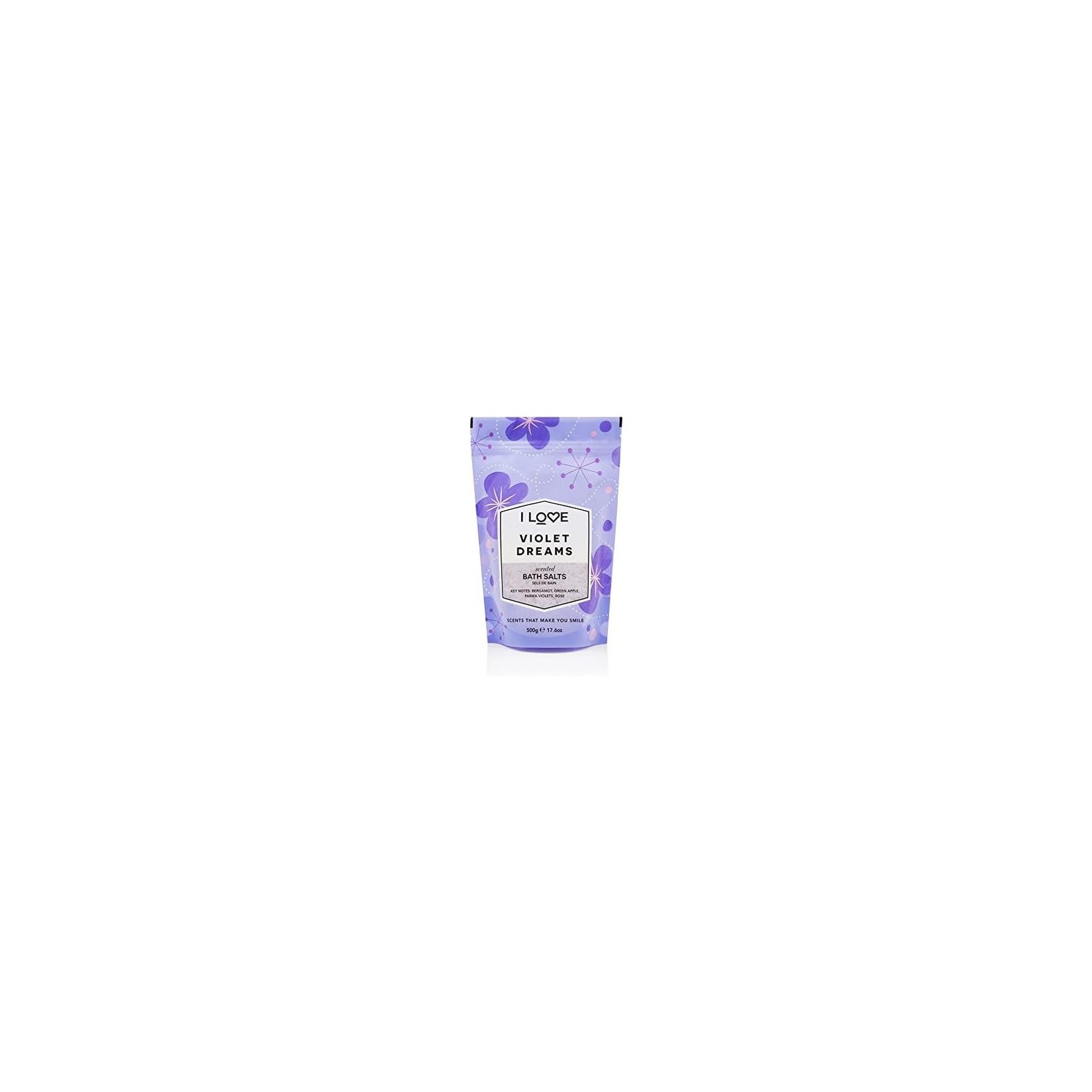 I Love Violet Dreams Scented Bath Salts with ACB Bio-Water Bamboo 500g