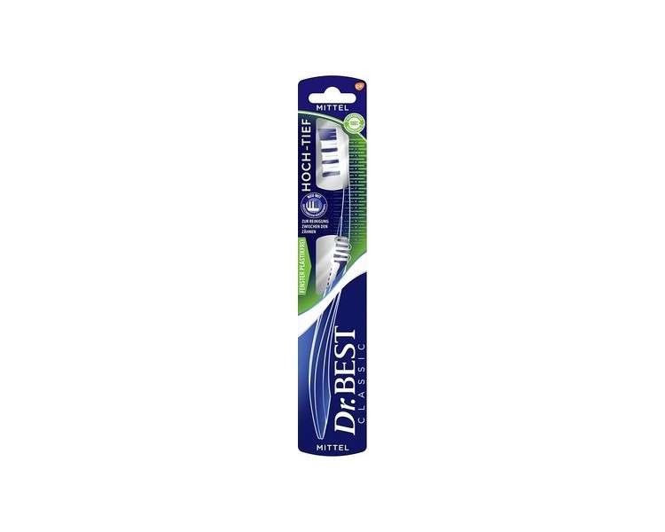 Dr. Best Hoch-Tief Toothbrush Medium with Curved Bristle Profile
