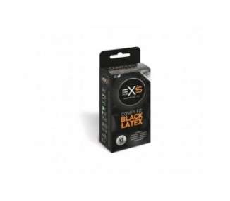 EXS Black Latex Condoms 12 Pack Vegan Coloured