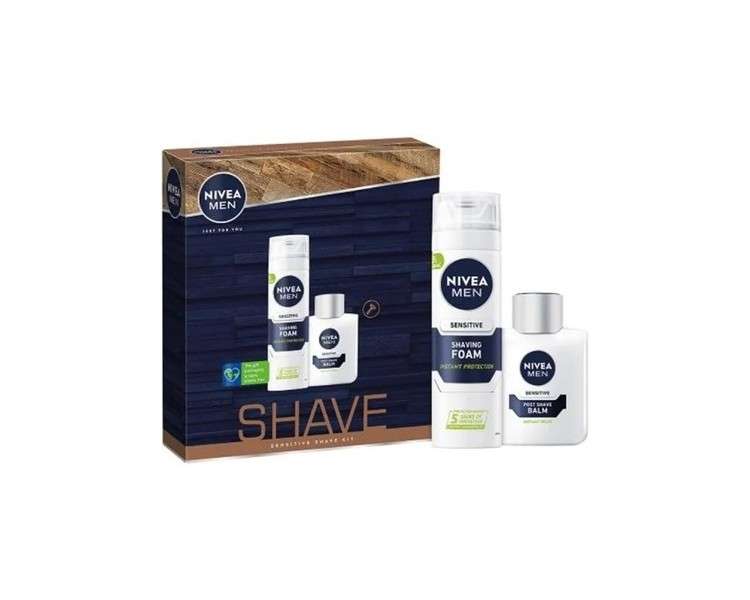 Nivea Men Sensitive Shave Kit Gift Set Shaving Foam 200ml + After Shave 100ml