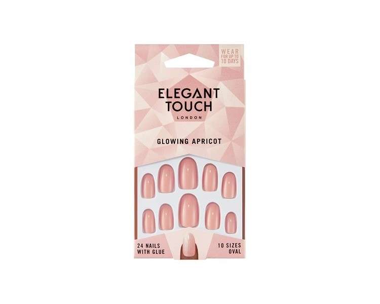 Elegant Touch Core Colour Glowing Apricot Nail Design