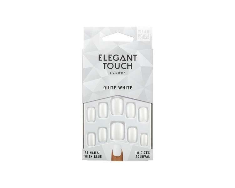Elegant Touch Core Colour Nails Quite White 24 Count