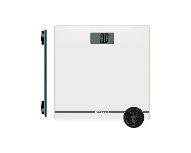 Salter 9205 WH3R Digital Bathroom Scale Large Display Body Weighing Scales 180KG Capacity White