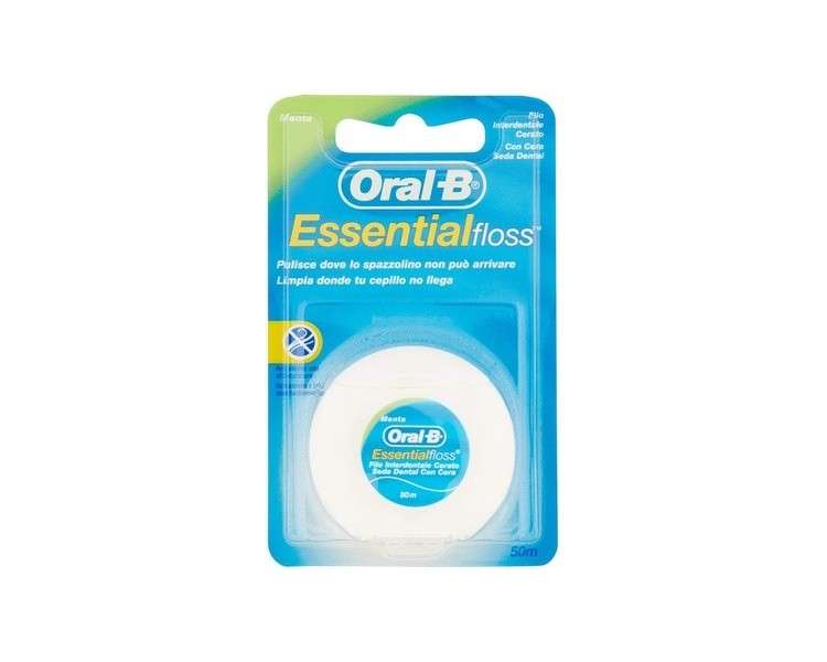 Braun Oral-B Essential Floss Waxed Dental Floss 50M Mint Flavour