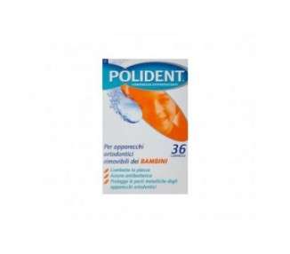 Polident Effervescent Tablets for Removable Orthodontic Appliances for Children