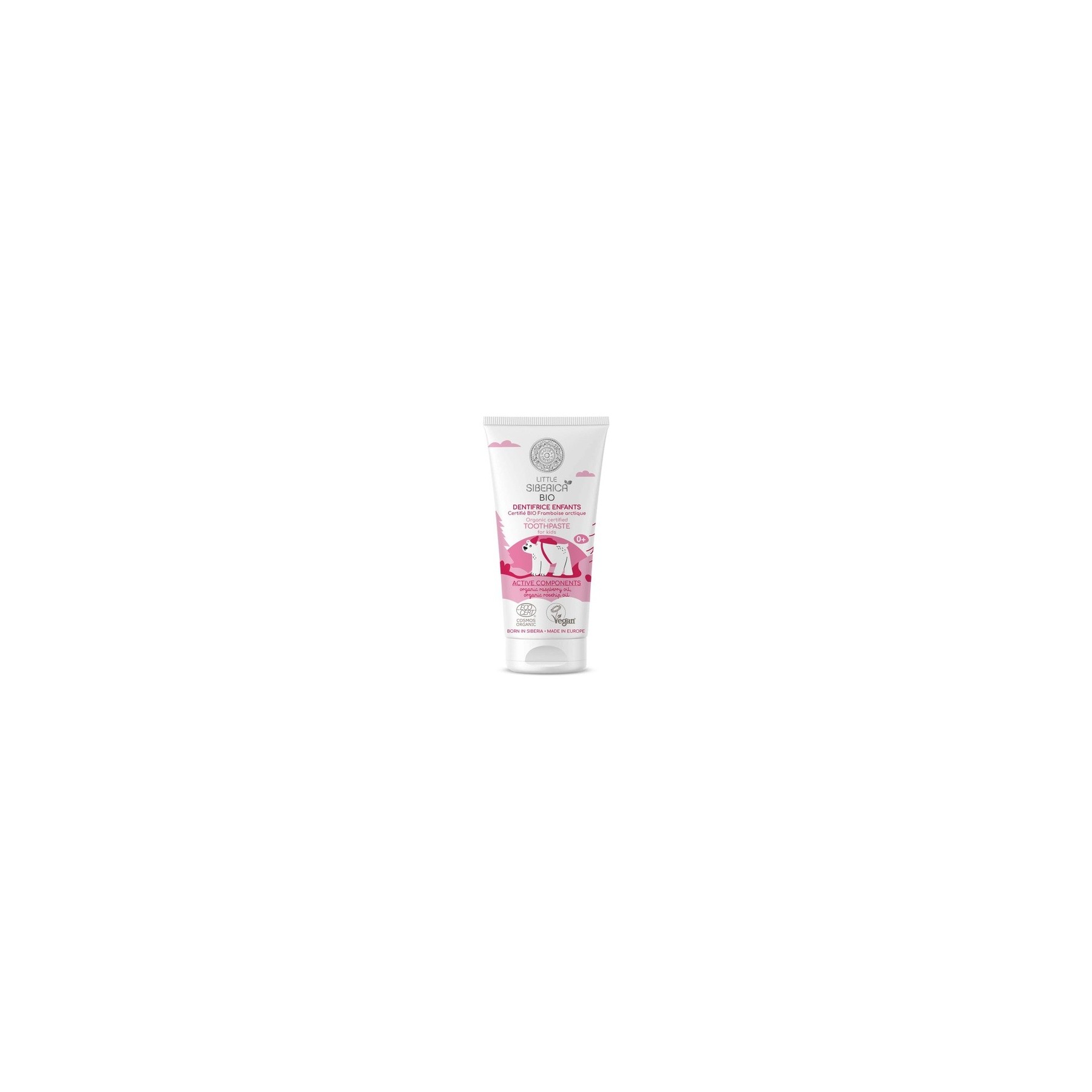 Natura Siberica Little Siberica Organic Certified Toothpaste for Kids Arctic Raspberry 60ml